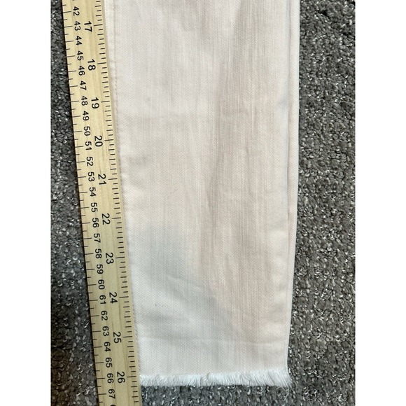 Pistola Jennifer Blush Pink Mid-Rise Skinny Jeans Raw Hem ~ Size 27 - Picture 14 of 15